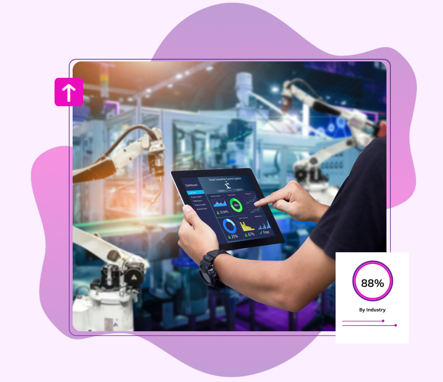 Business professional selecting industry filters for a custom B2B email list