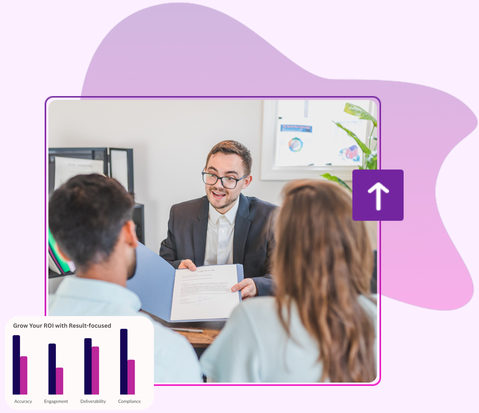 Dashboard showing segmentation of contacts by professional title