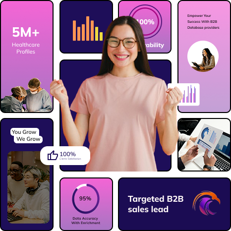 Infographic of various industries with corresponding email data solutions