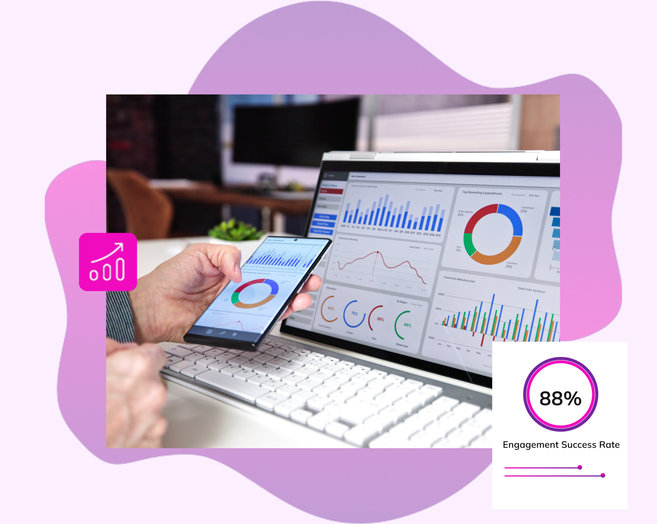 Infographic explaining the data appending process for accurate contact details