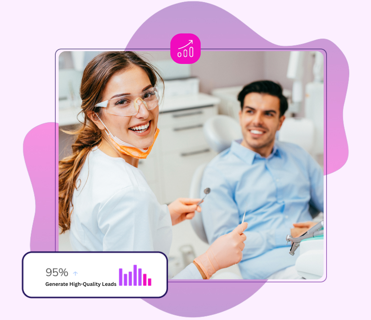 Dashboard displaying targeted outreach campaign for dentists and dental services