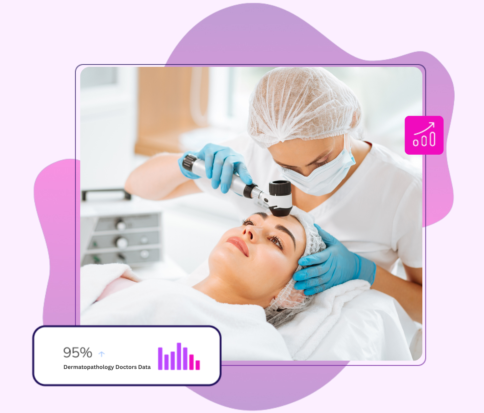 Dermatologist consulting with a patient about skincare solutions in a clinic