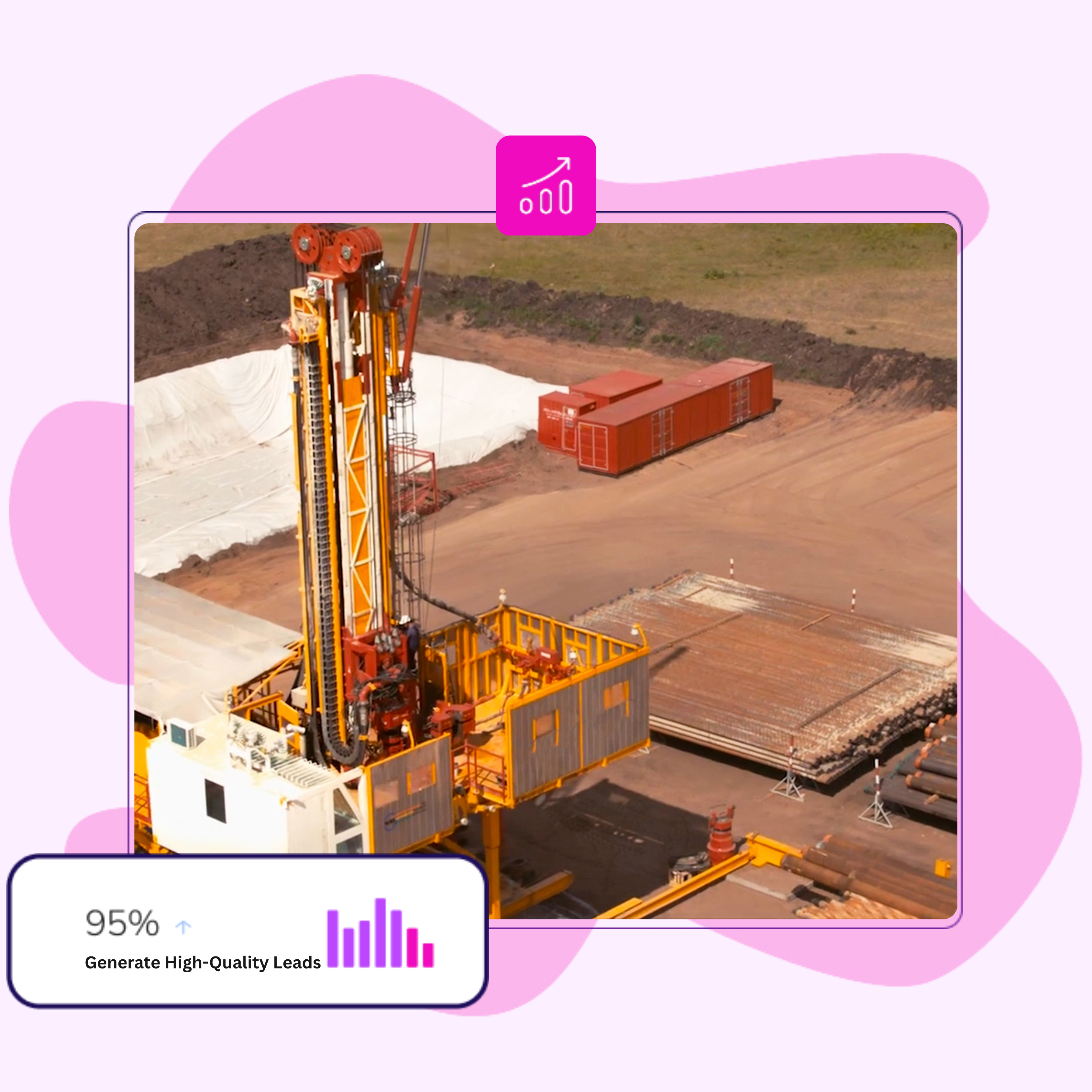 Drilling rig at work on an offshore oil platform