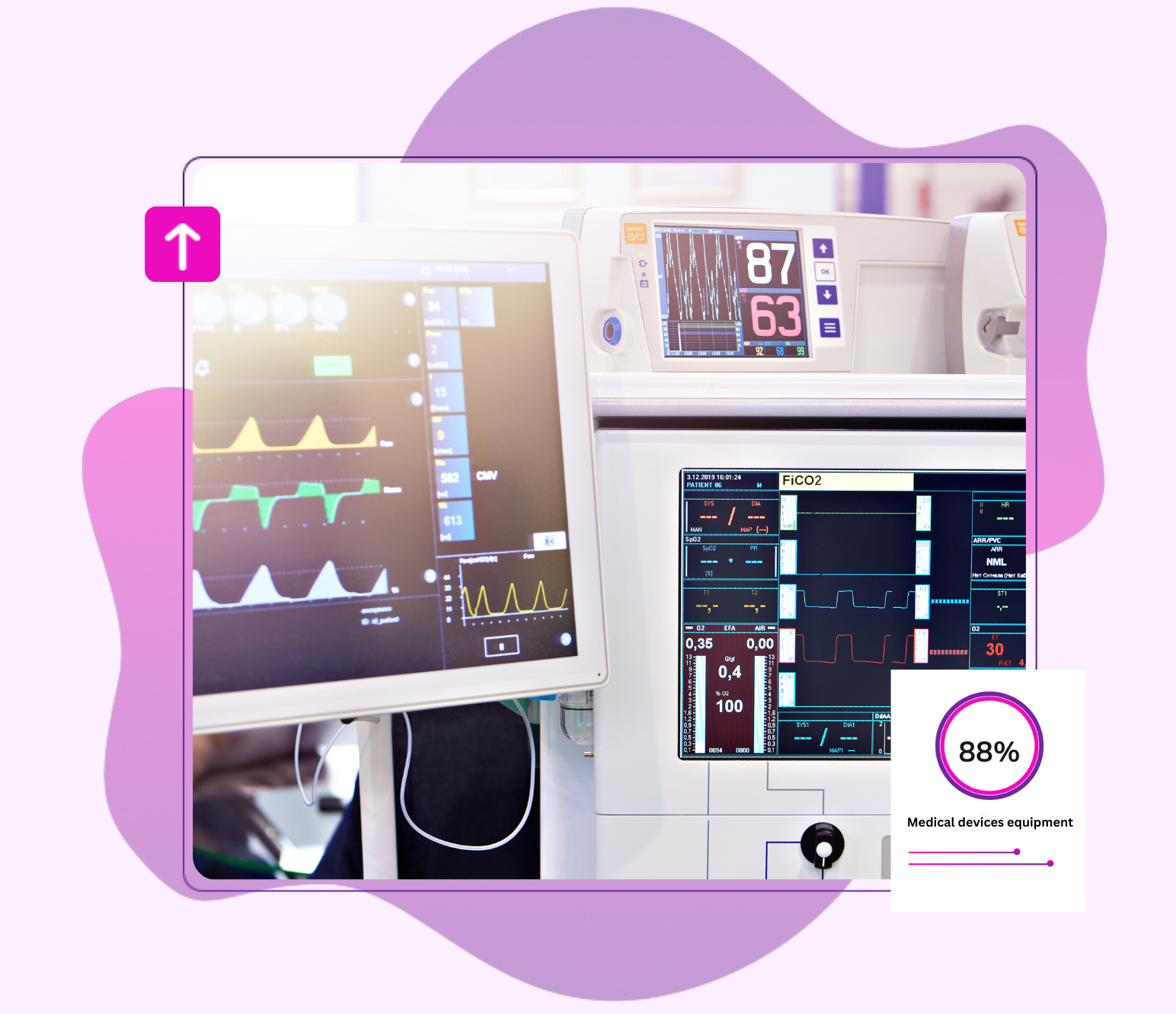 Medical device specialists showcasing advanced equipment in a healthcare setting