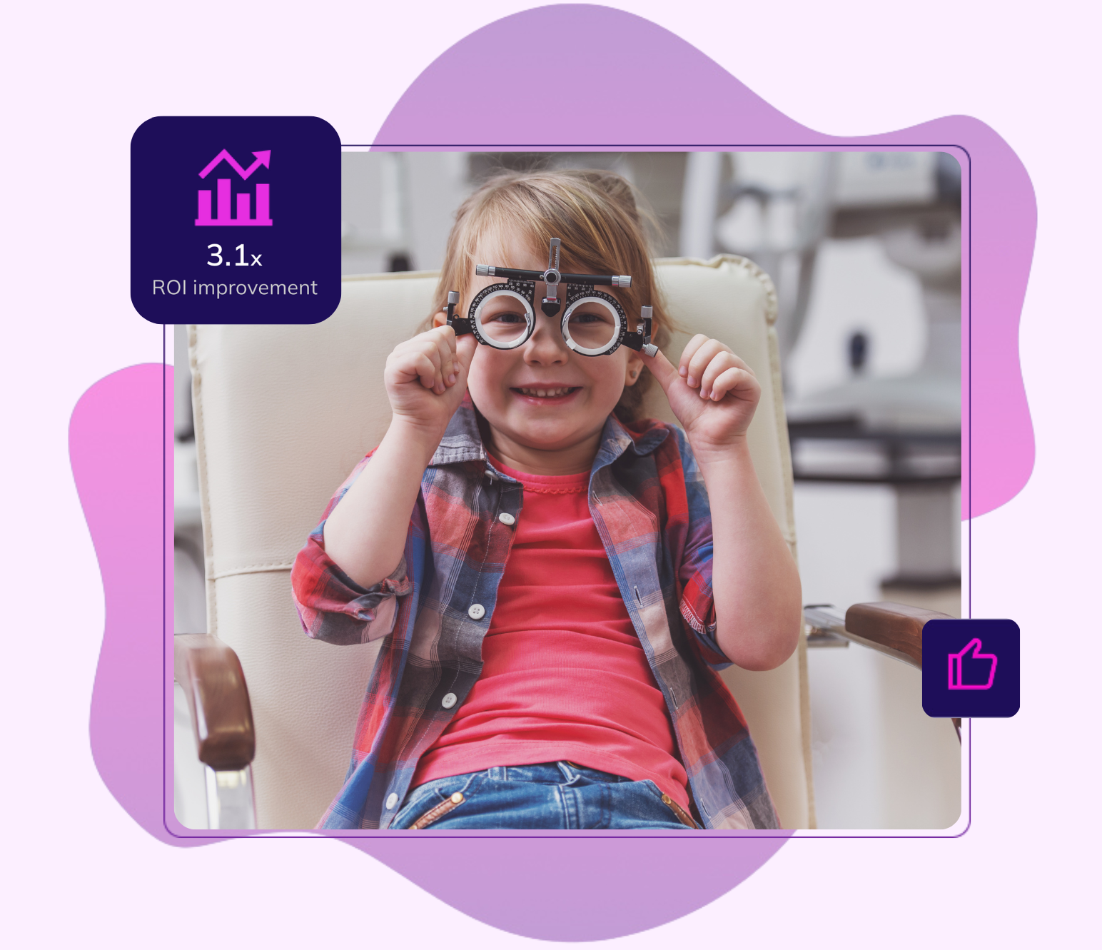 Ophthalmologist examining a patient’s eyes using a slit lamp in a clinical setting