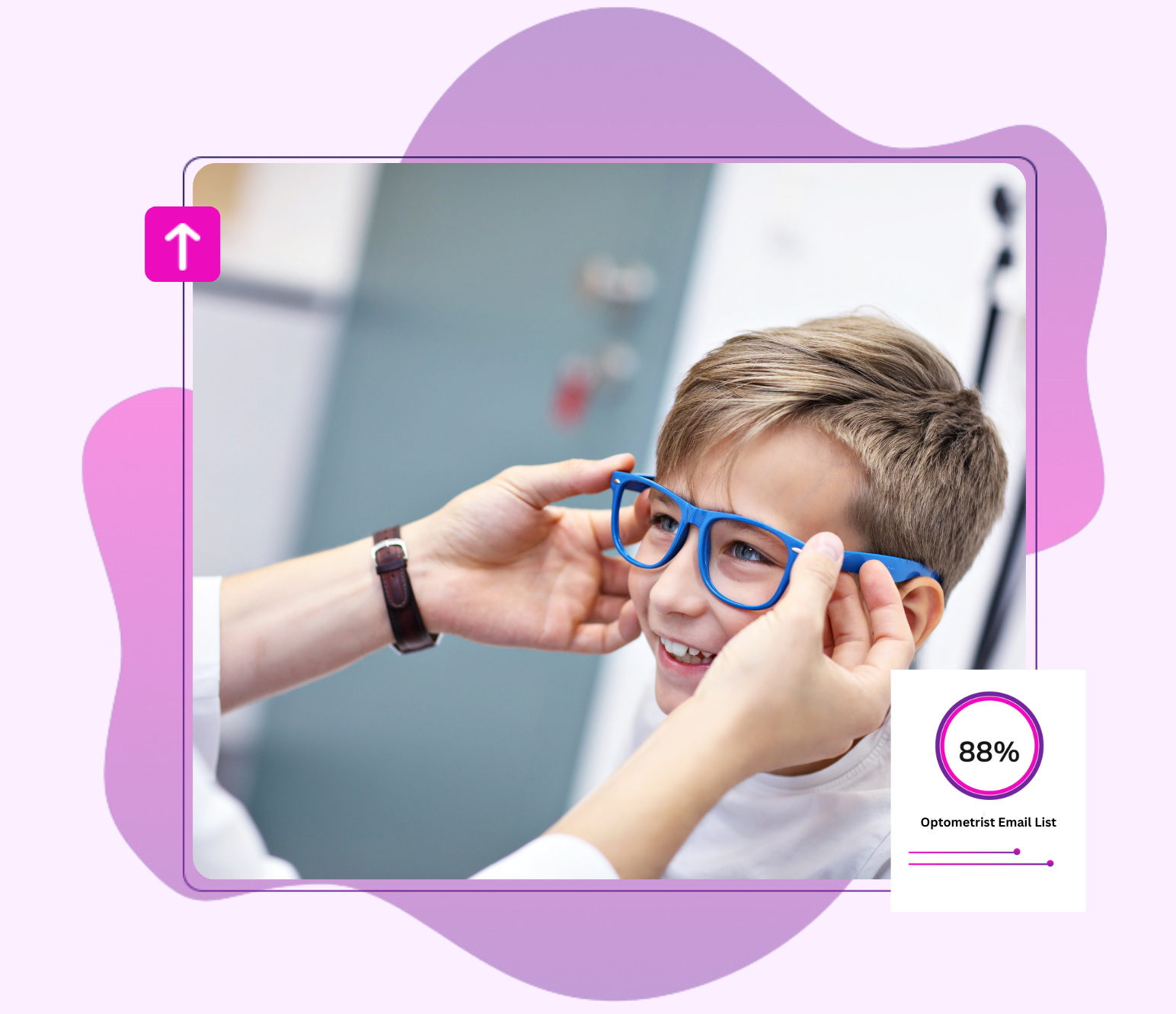 Optometrist conducting an eye test using a phoropter in a modern clinic