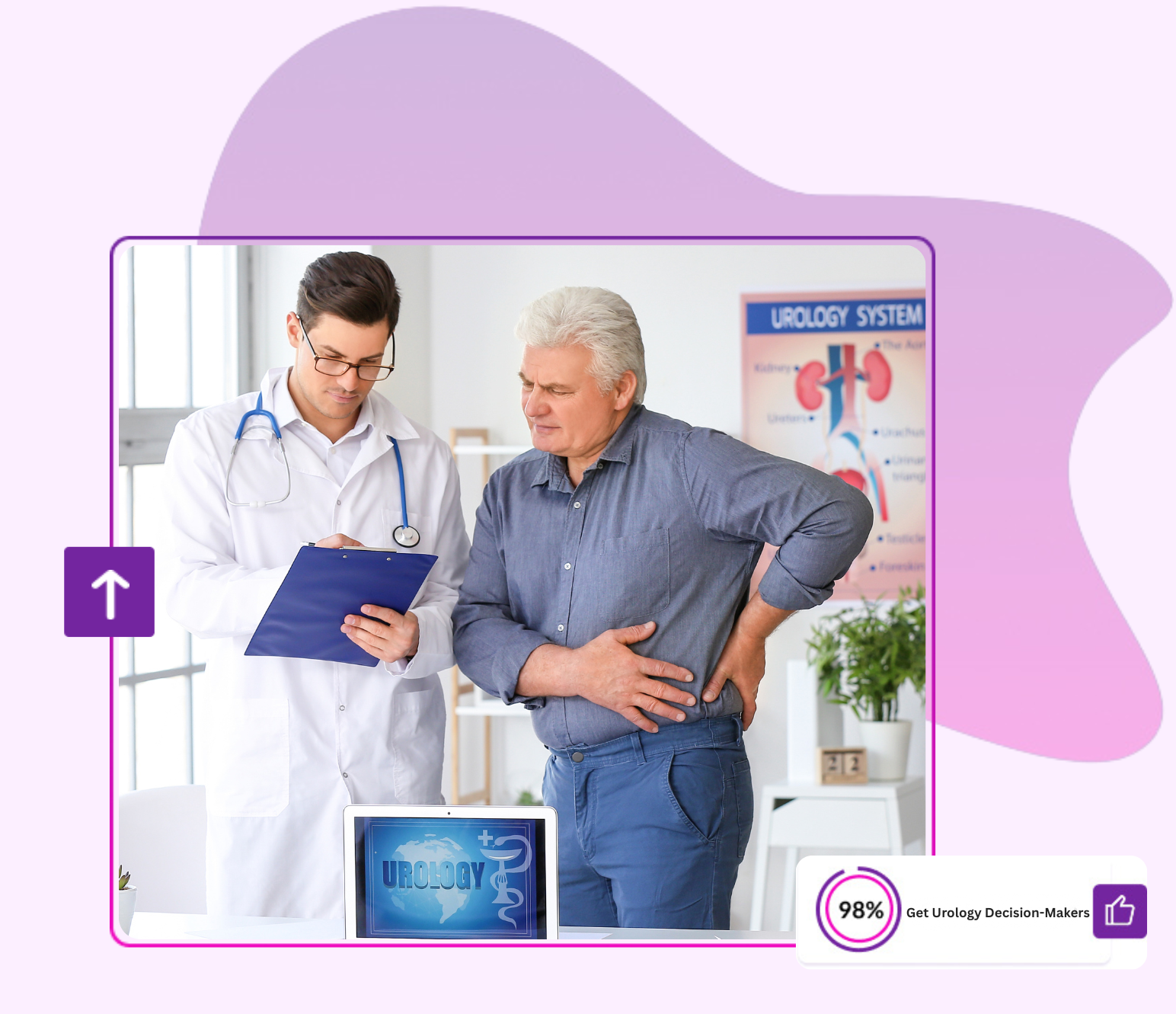 Urologist performing a diagnostic exam in a clinical setting